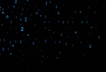 dark blue vector backdrop with algebra elements.