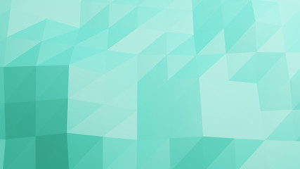 Poster - 3d render polygon green pastel color abstract  background