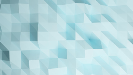 Poster - 3d render polygon blue pastel color abstract  background
