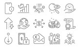 Fototapeta Natura - Set of Technology icons, such as Seo statistics, Growth chart. Diploma, ideas, save planet. Euro money, Scroll down, Dollar exchange. Private payment, Search, Safe time. Vector