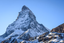 Detailed View Of The North Face Of The Matterhorn