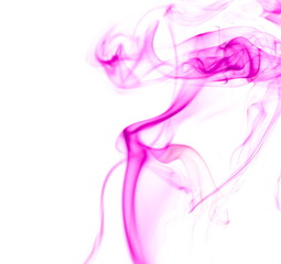 Purple smoke on white background