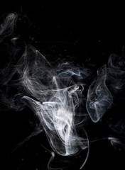 Smoke on black background