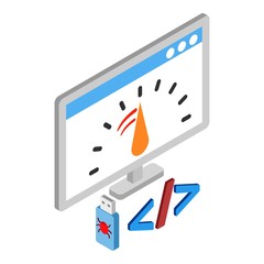Poster - Loading speed icon. Isometric illustration of loading speed vector icon for web