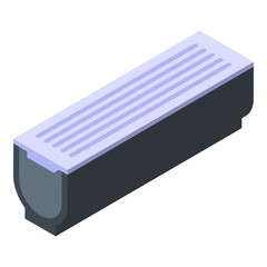 Poster - Street gutter icon. Isometric of street gutter vector icon for web design isolated on white background