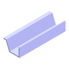 Poster - Drainage gutter icon. Isometric of drainage gutter vector icon for web design isolated on white background