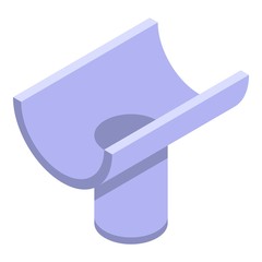 Poster - Home rain gutter icon. Isometric of home rain gutter vector icon for web design isolated on white background