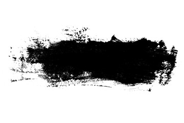 Poster - black strokes of paint isolated on a white background. design brush