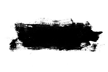 Poster - black strokes of paint isolated on a white background. design brush