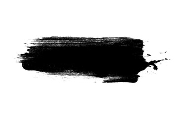 Poster - black strokes of paint isolated on a white background. design brush