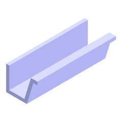 Poster - Wall roof gutter icon. Isometric of wall roof gutter vector icon for web design isolated on white background