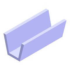 Poster - Line gutter icon. Isometric of line gutter vector icon for web design isolated on white background