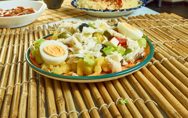 Wall Mural - Portuguese salad with cod, potatoes.