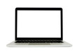 © amornchaijj - Isolated of laptop on white background.