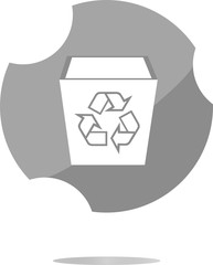 Poster - eco recycle bin icon on a white background