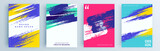 Modern abstract covers set, minimal covers design. Colorful geometric background, vector illustration.