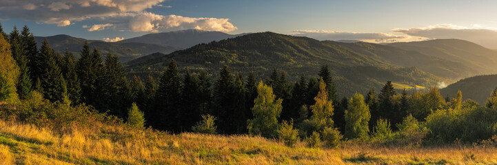 Fototapeta przystojny panorama jesień widok piękny