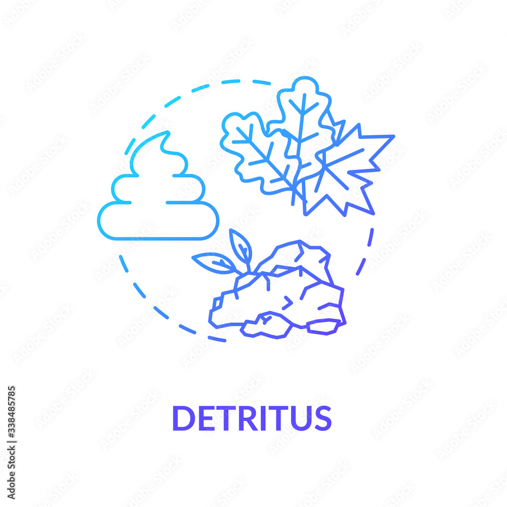 Detritus concept icon. Food chain energy producer organisms. Dead plants  fragments, organic material idea thin line illustration. Vector isolated  outline RGB color drawing Stock Vector | Adobe Stock, image size:1000x1000