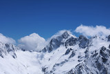 Fototapeta Góry - mountain peaks with snow