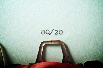 Poster - Pareto principle concept