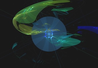 Wall Mural - Abstract future background. colorored banner. Fractal artwork for creative graphic design