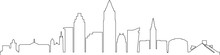 CLEVELAND OHIO City Skyline Silhouette Cityscape Vector