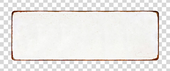 Old blank enameled grunge plate mockup or mock up template, isolated on white background including clipping path