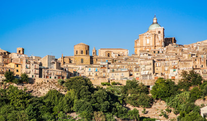 Panoramic view of the city of Piazza Armerina (Sicily)