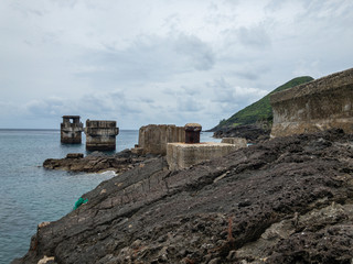 Desolate beach on the coast of Yakushima, Japan