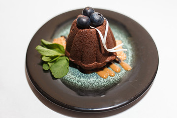 chocolate cake on a plate