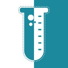 Bicolor icon of a test tube