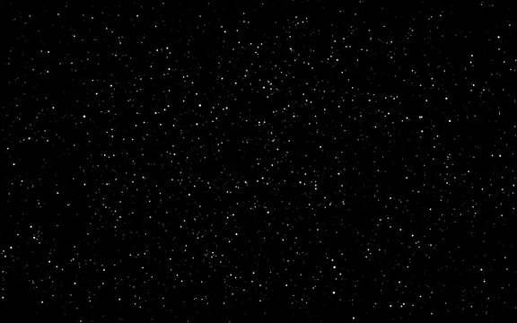 Fototapete - Space background. Dark infinite universe with shining stars and constellations. Starry cosmos. Realistic stardust wallpaper. Black night sky and milky way. Vector illustration