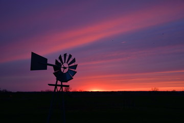 Poster - Farm Sunset