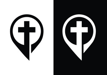 Wall Mural - Church logo. Christian sign symbols. The Cross of Jesus