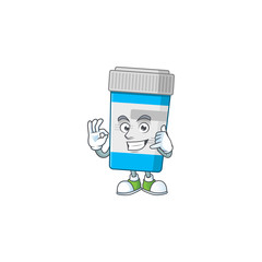 Canvas Print - Medical bottle mascot cartoon design make a call gesture