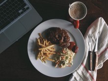 Meal Beside Laptop