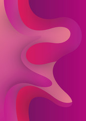 Sticker - liquid banner color pink background