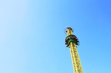 Drop Tower Ride Against Sky