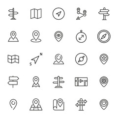 Sticker - Icon set of location.