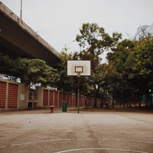 Basketball Court In Playground