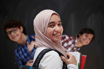 Wall Mural - Arab teenagers group