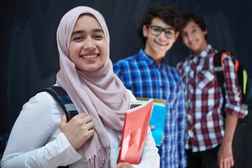 Wall Mural - Arab teenagers group