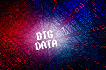 Poster - 2d illustration abstract Big data 