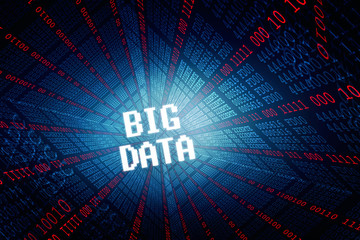 Poster - 2d illustration abstract Big data 