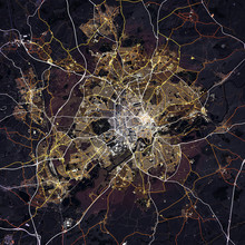 Map Nottingham City. United Kingdom
