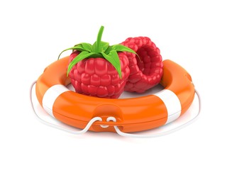 Poster - Raspberry with life buoy