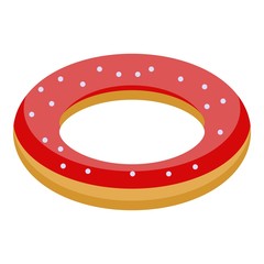 Wall Mural - Donut icon. Isometric of donut vector icon for web design isolated on white background