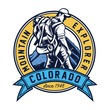 Colorado Mountain Explorer, Mountain illustration, Outdoor Adventure, Logo Vector Graphic