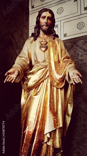Statue Of Jesus Christ In Church Poster Mural XXL