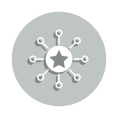 Aufkleber - circuit, star, positivism badge icon. Simple glyph, flat vector of Business icons for ui and ux, website or mobile application